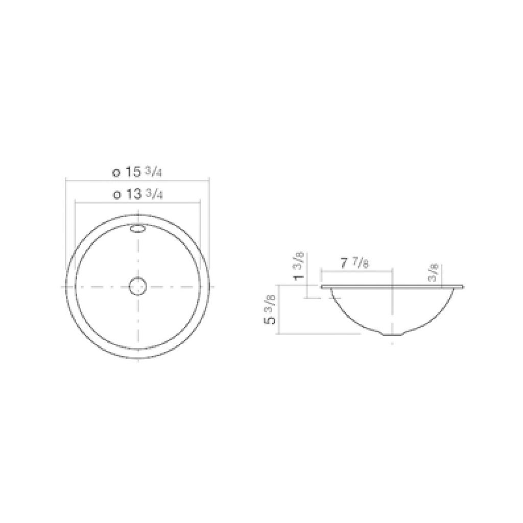 Alape 2001000000 EB.K400 Built-in Basin Round White 2