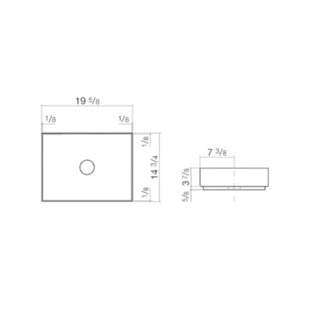 Alape 3212000000 AB.ME500 Sit-on Basin Rectangular White 2