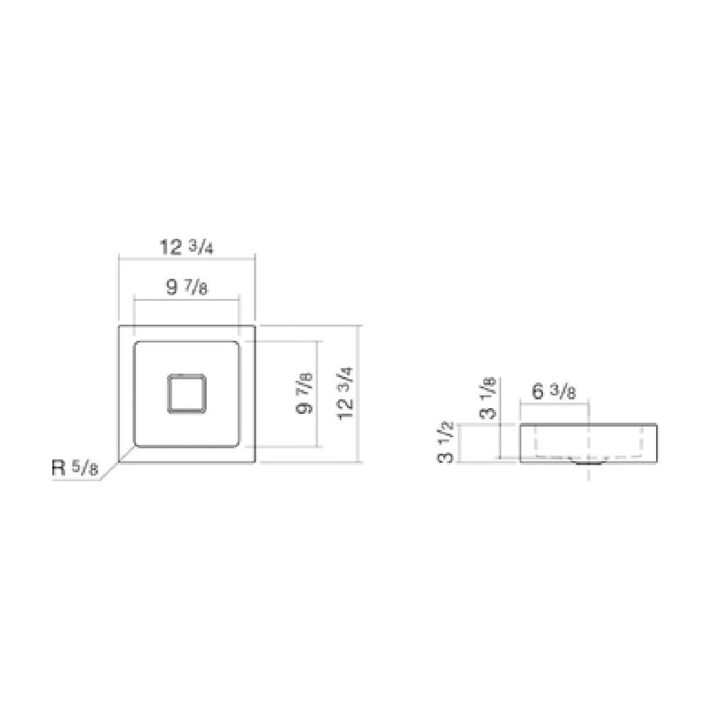 Alape 4270000000 WT.QS325 Washstand Square White 2