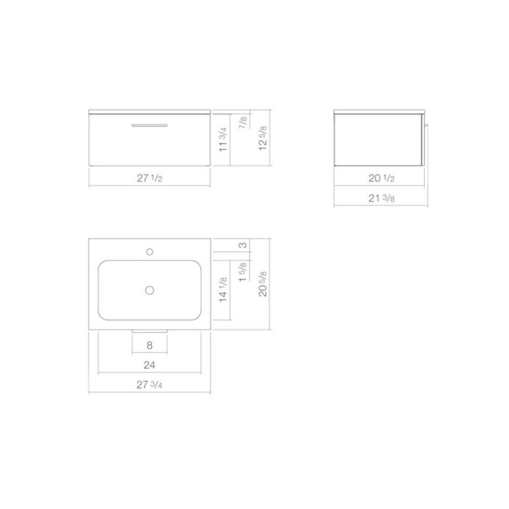 Alape 5139620611 Unit.SR1 Washplace Rectangular White 2