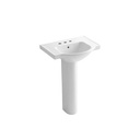 Kohler 5266-4-0 Veer 24 Pedestal Bathroom Sink With 4 Centerset Faucet Holes